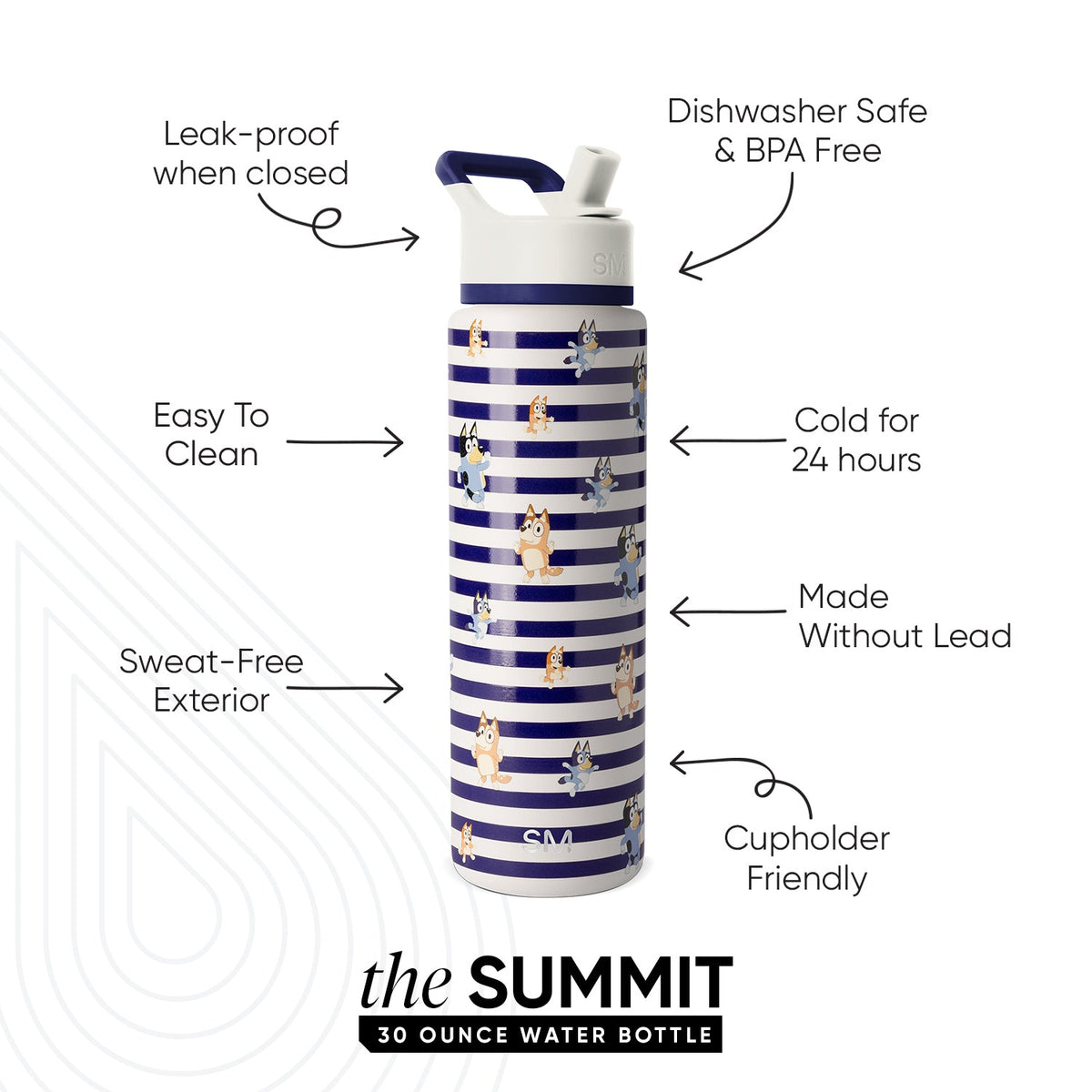 Summit Water Bottle with Straw Lid